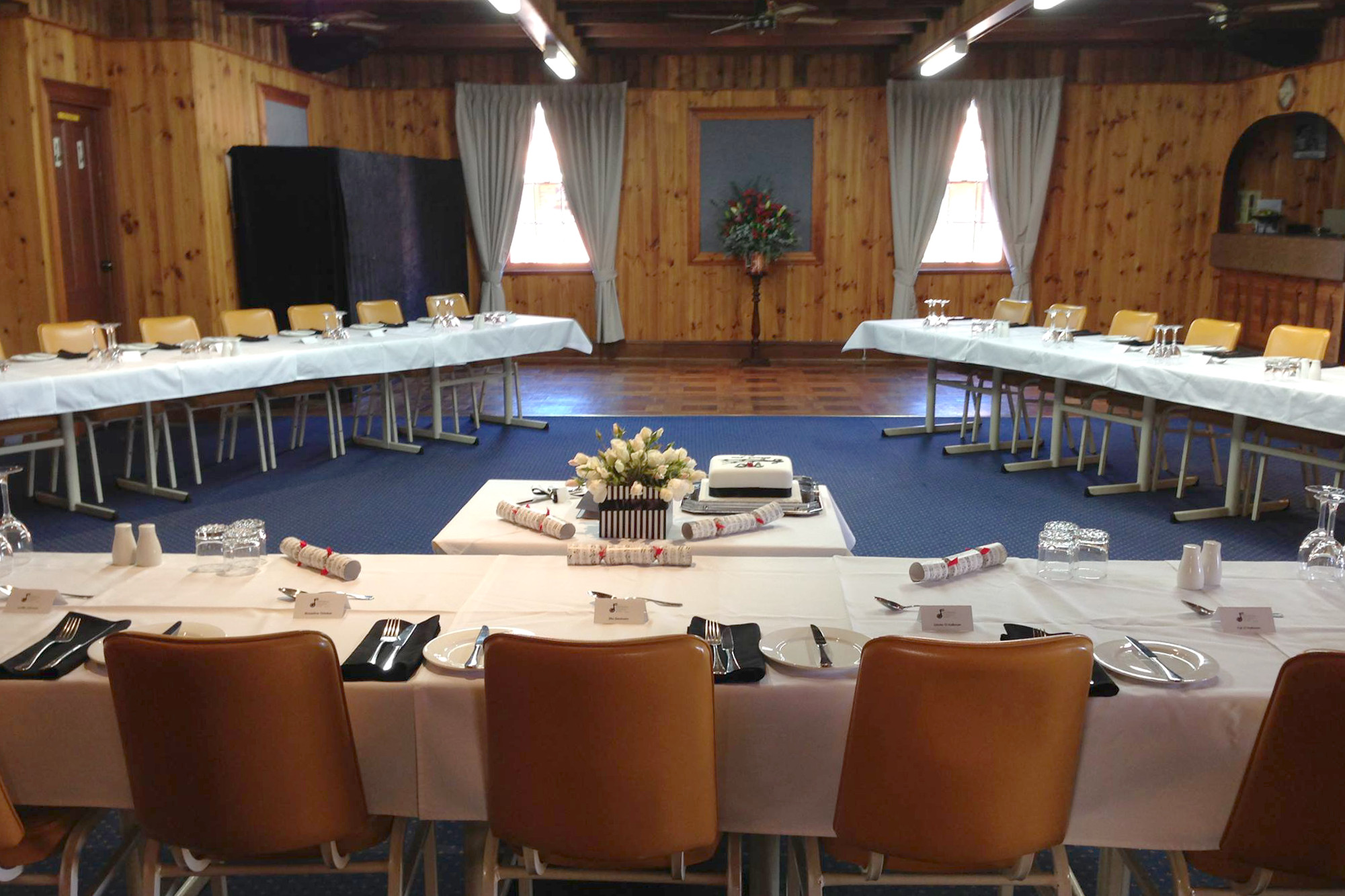 Function room setup at Poet's Recall Motel